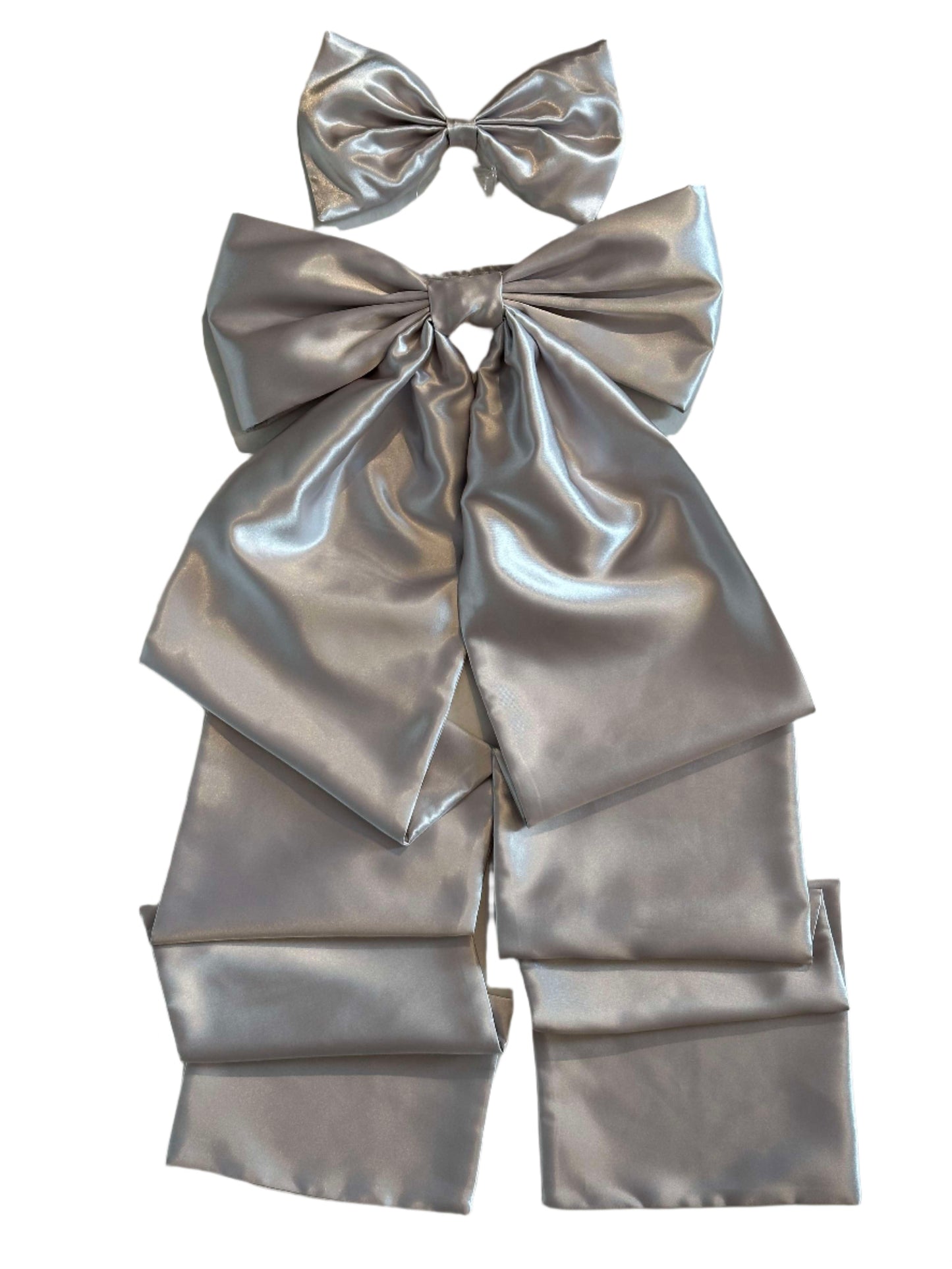 Nicole Bow & Hair Bow Set in Satin