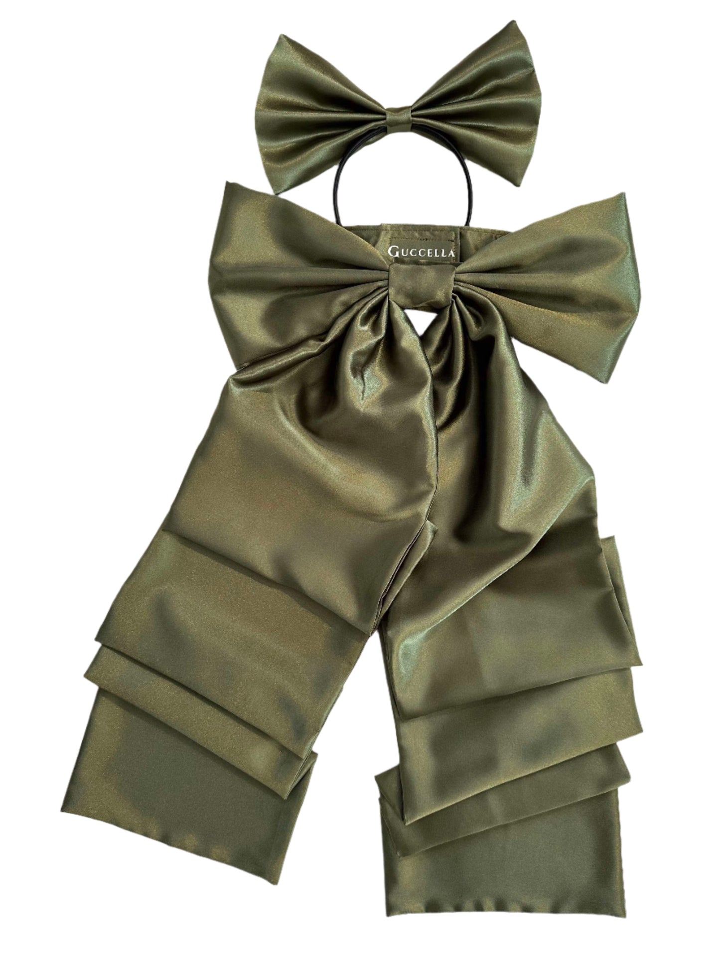 Nicole Bow & Hair Bow Set in Satin