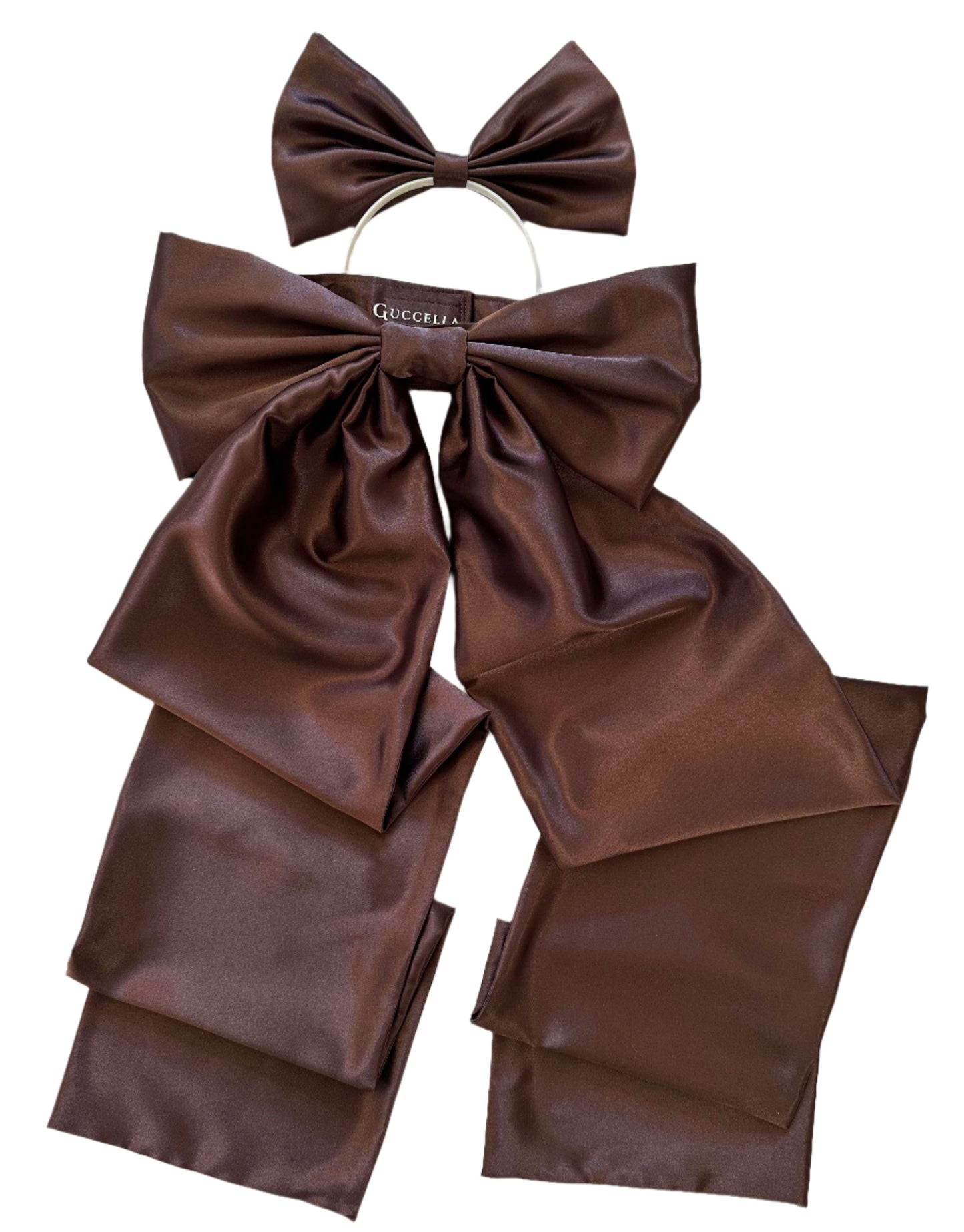 Nicole Bow & Hair Bow Set in Satin