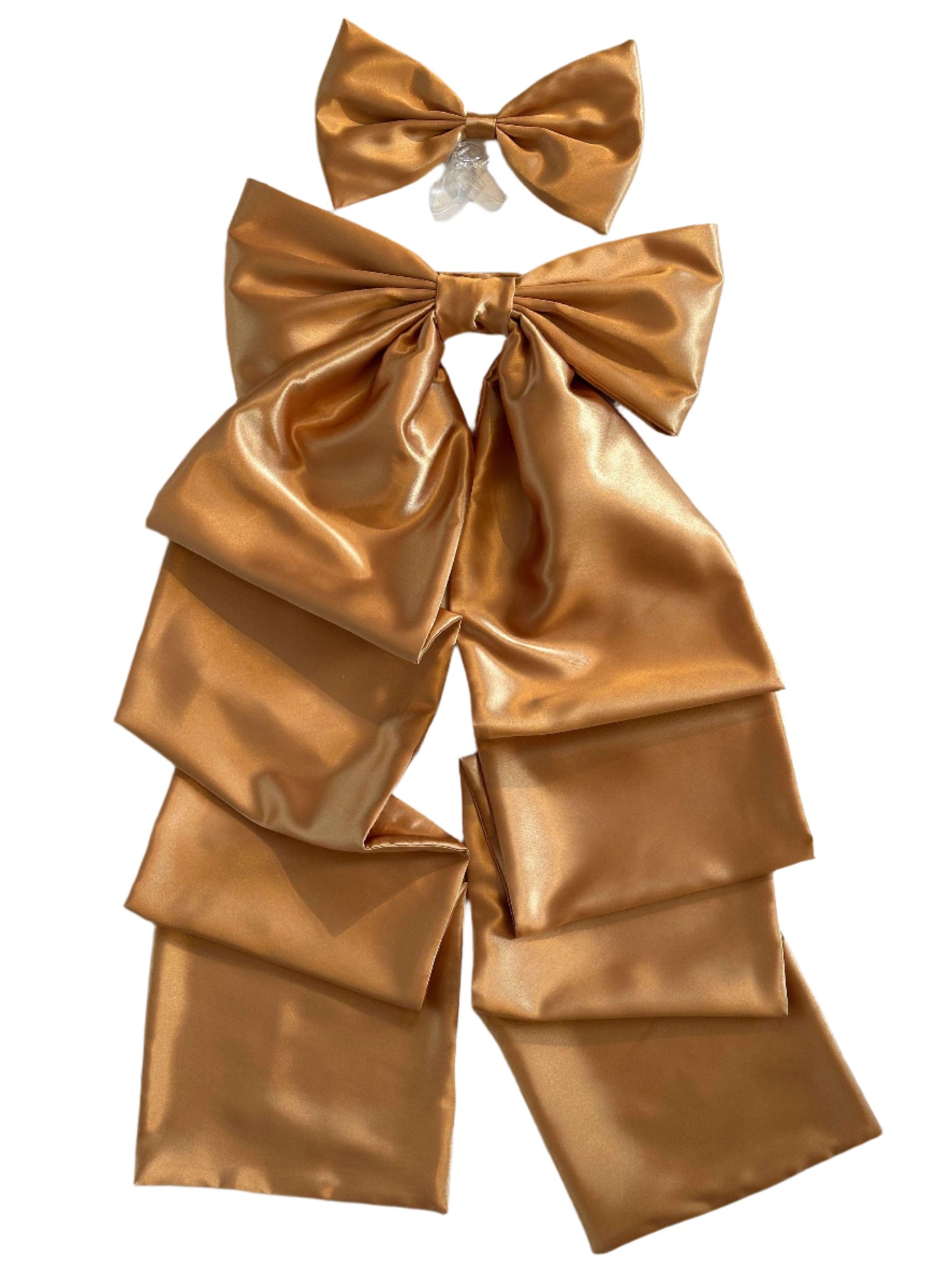 Nicole Bow & Hair Bow Set in Satin