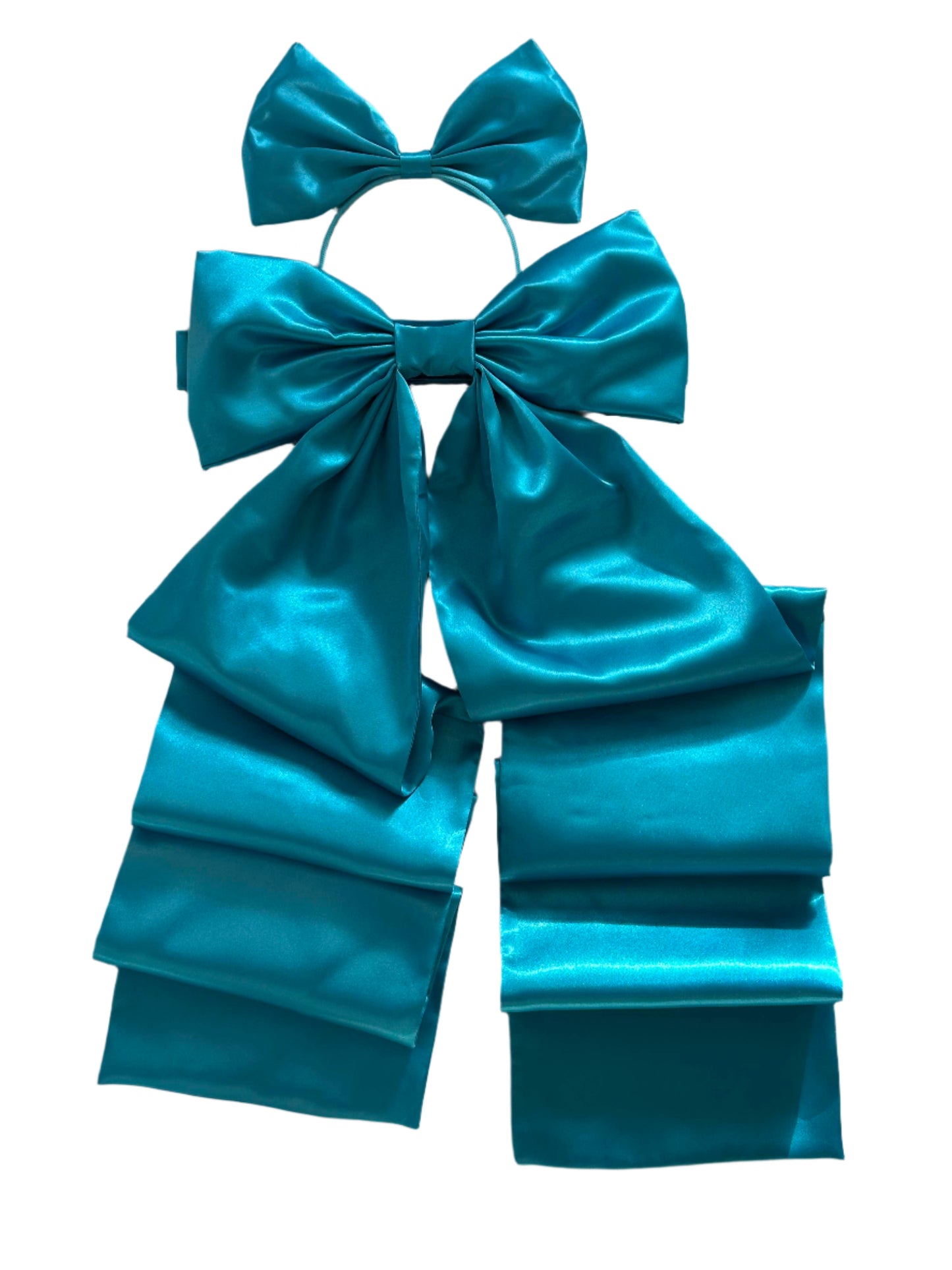 Nicole Bow & Hair Bow Set in Satin