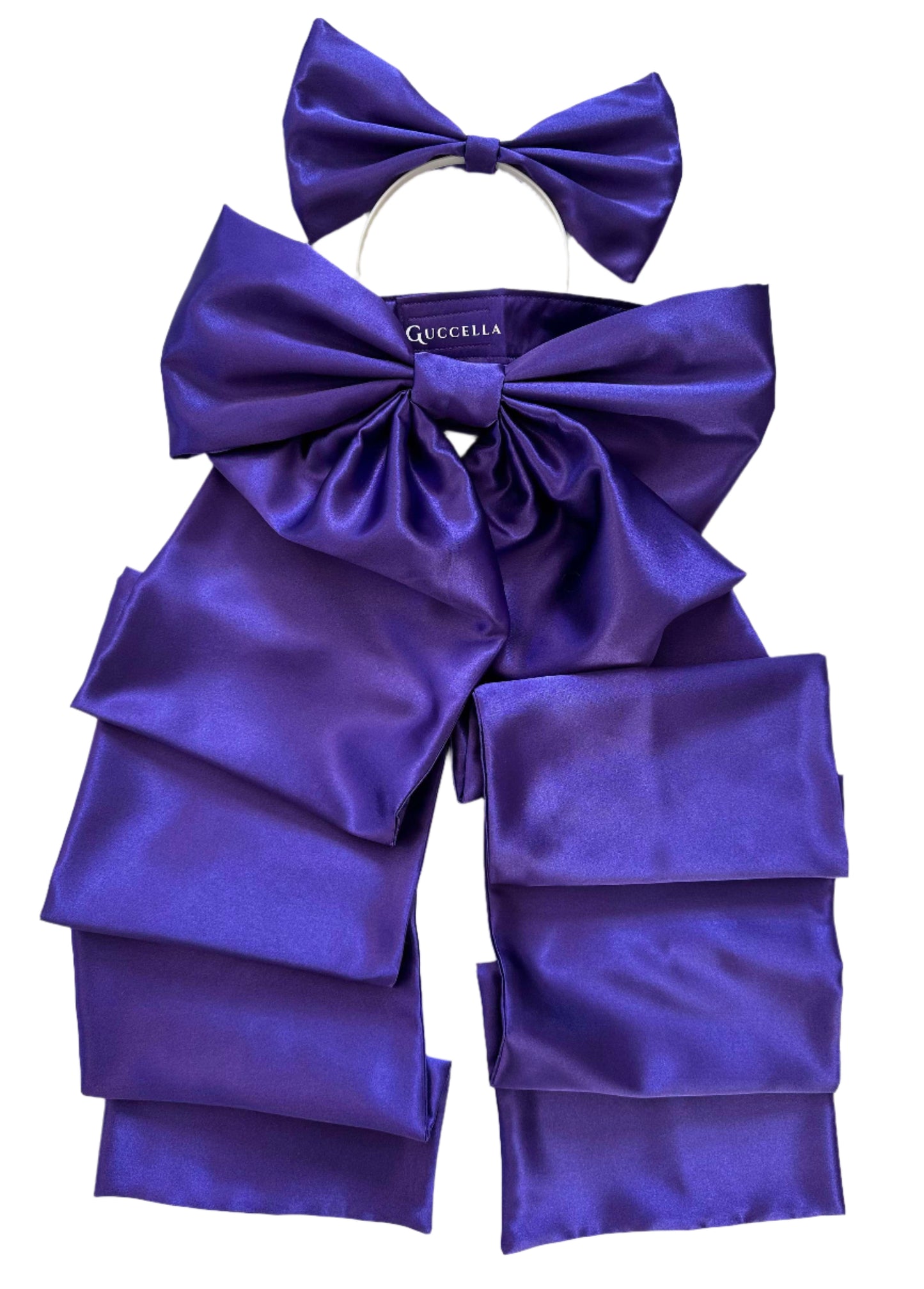 Nicole Bow & Hair Bow Set in Satin