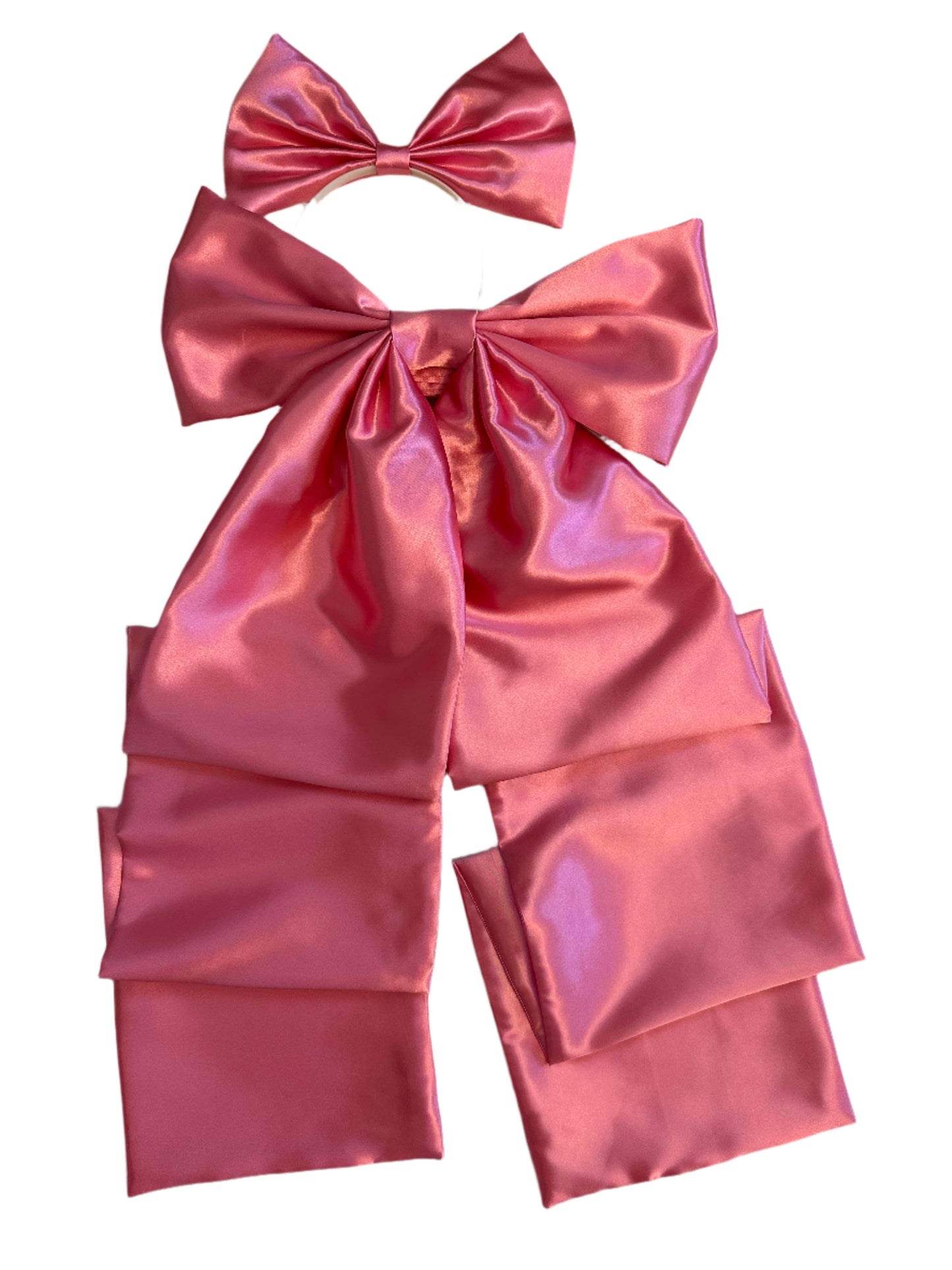 Nicole Bow & Hair Bow Set in Satin