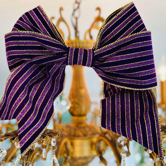 Bella Bow in Purple & Gold