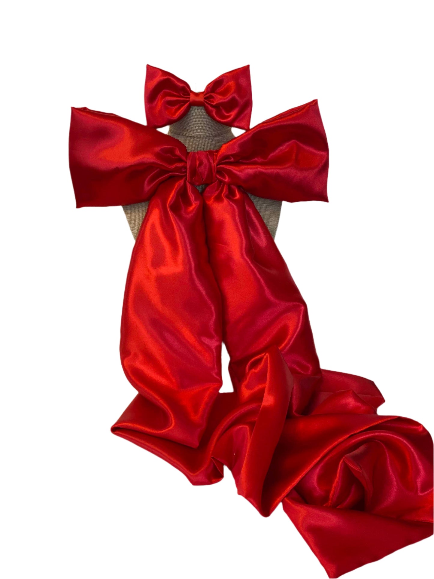 Nicole Bow & Hair Bow Set in Satin