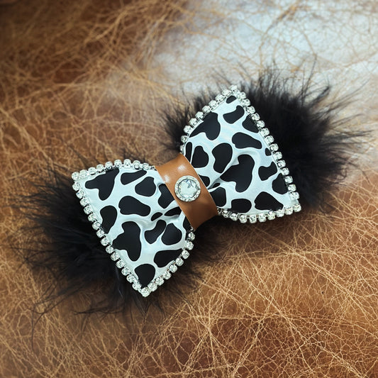 Cow Print Bow