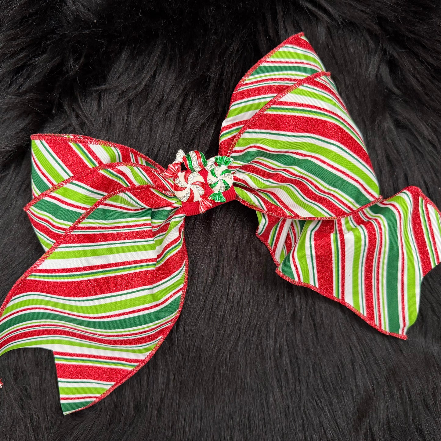 Bella Bow Peppermint Stripe