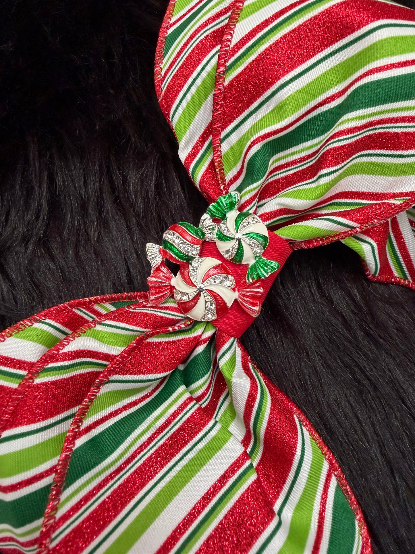 Bella Bow Peppermint Stripe
