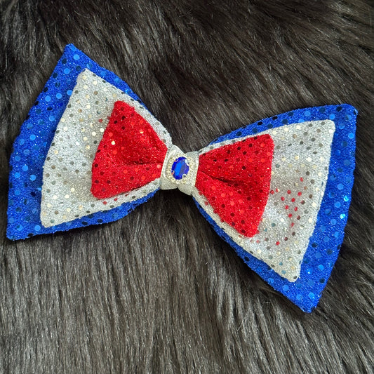 Bow Red, Silver & Blue