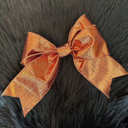 Bella V Bow Metallic Copper