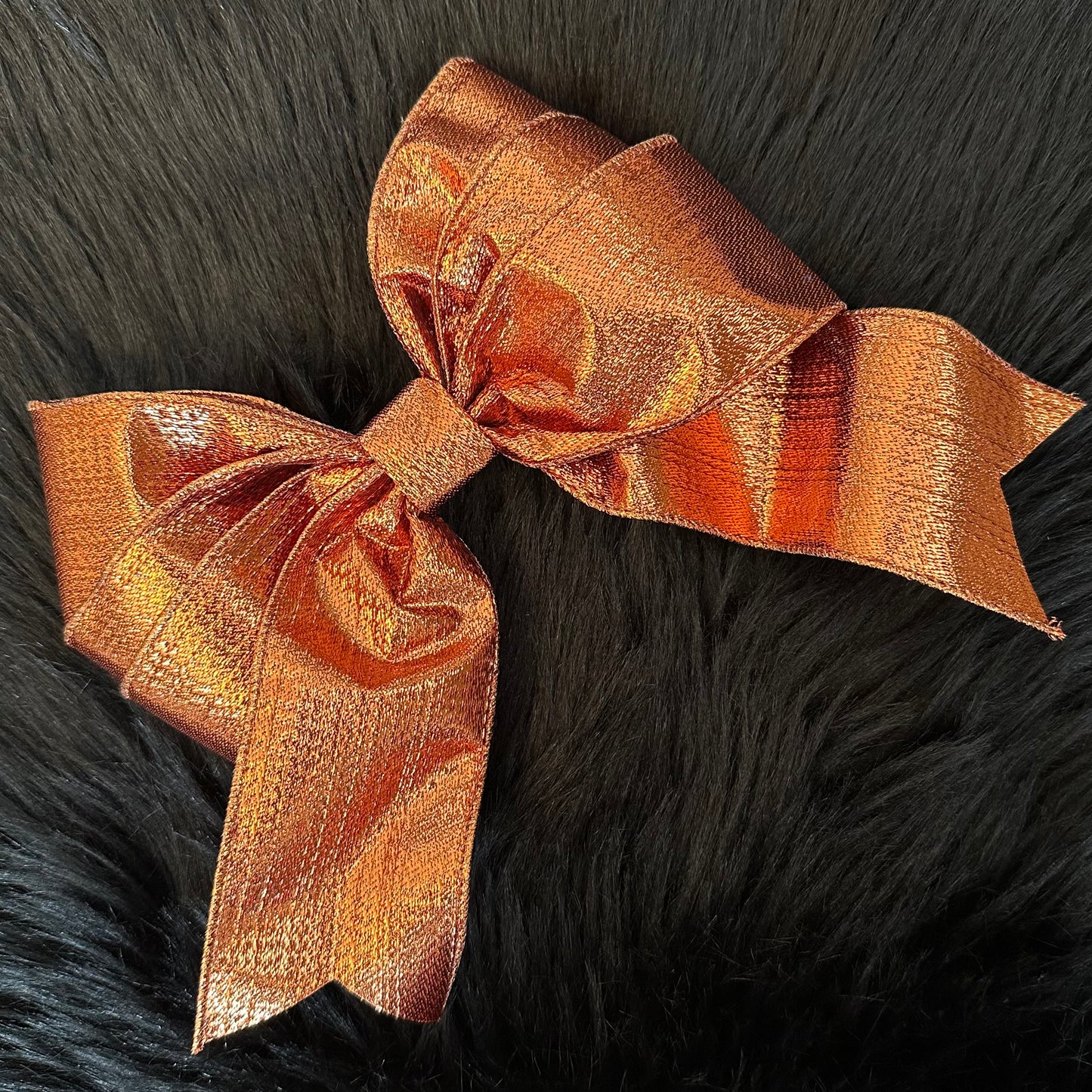 Bella V Bow Metallic Copper