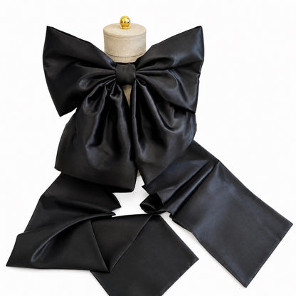 Nicole Bow by Guccella in black satin